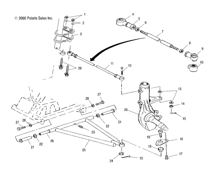 A-arm/strut mounting