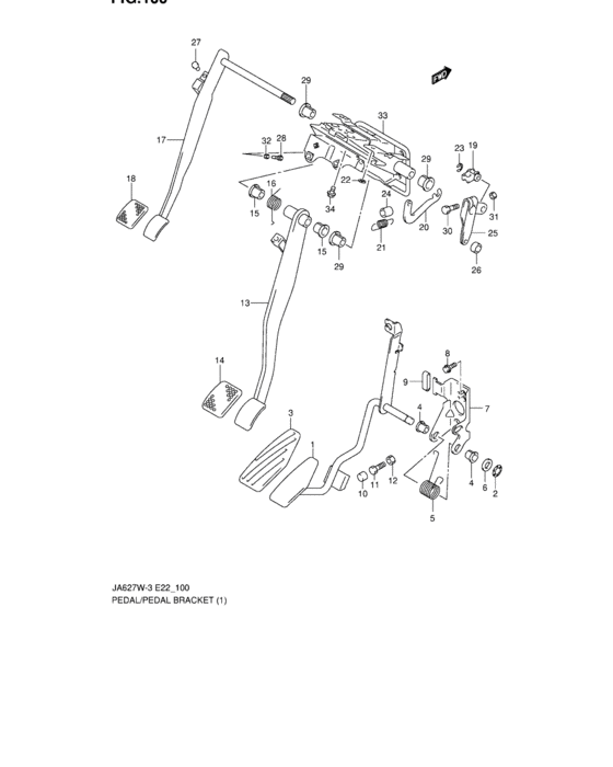 Pedal and pedal bracket