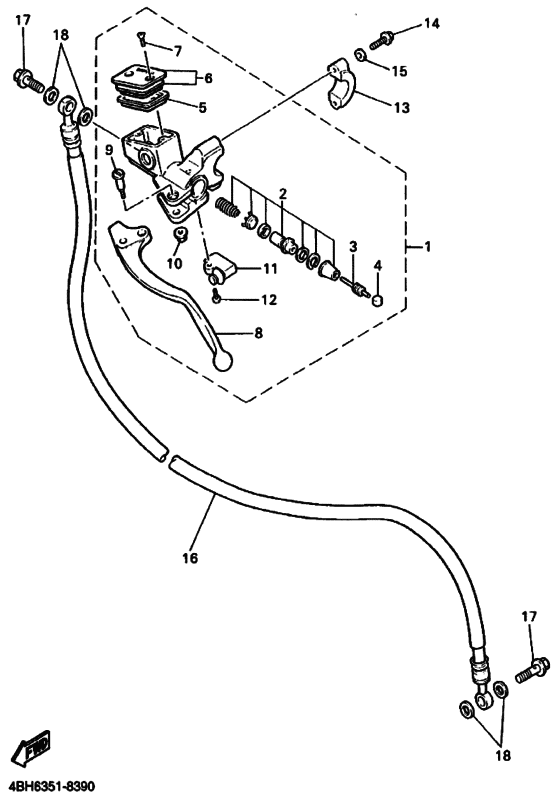 Front master cylinder 3