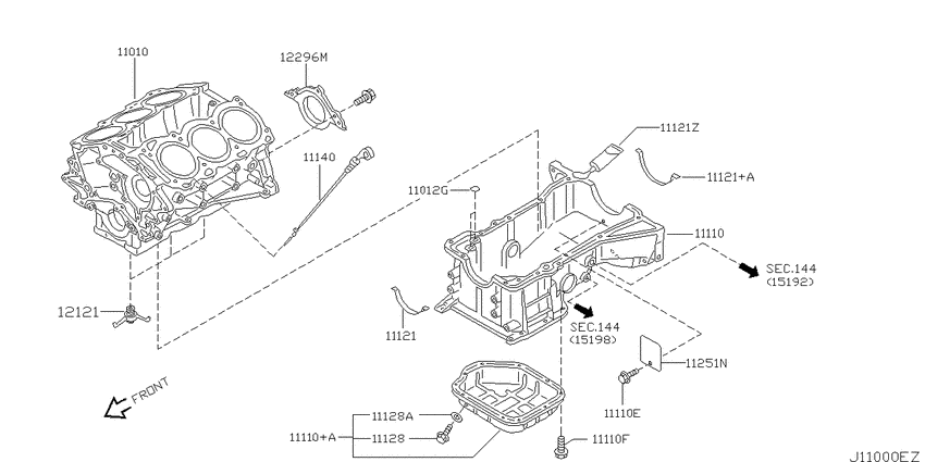 Cylinder block & oil pan