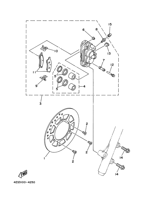 Front brake caliper
