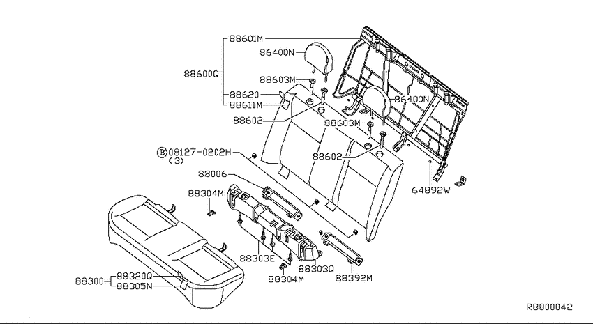 Rear seat