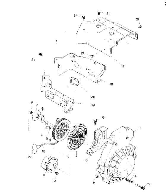 Blower housing and recoil starter