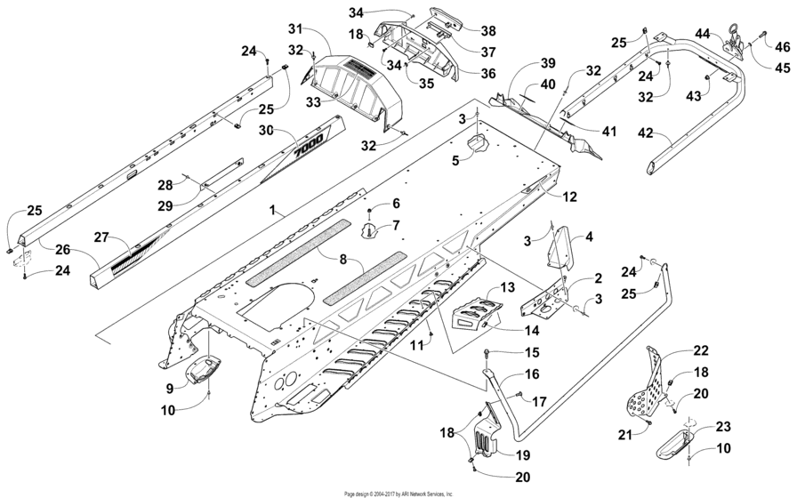 Tunnel And Rear Rack Assembly (Os)