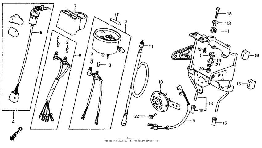 Speedometer + horn 79-80