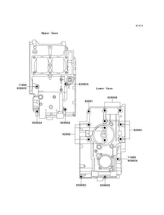 Crankcase bolt pattern