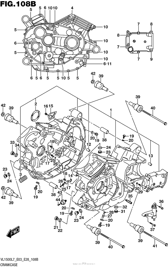 Crankcase (Vl1500Bl7 E28)