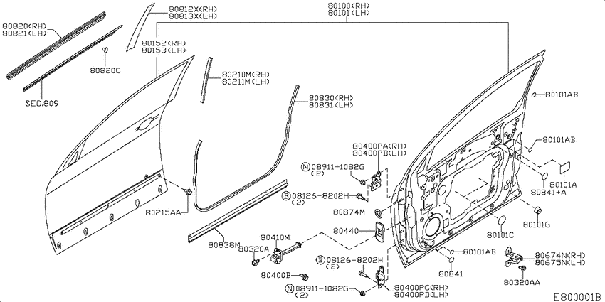 Front door panel & fitting