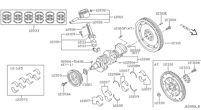 Piston,crankshaft & flywheel