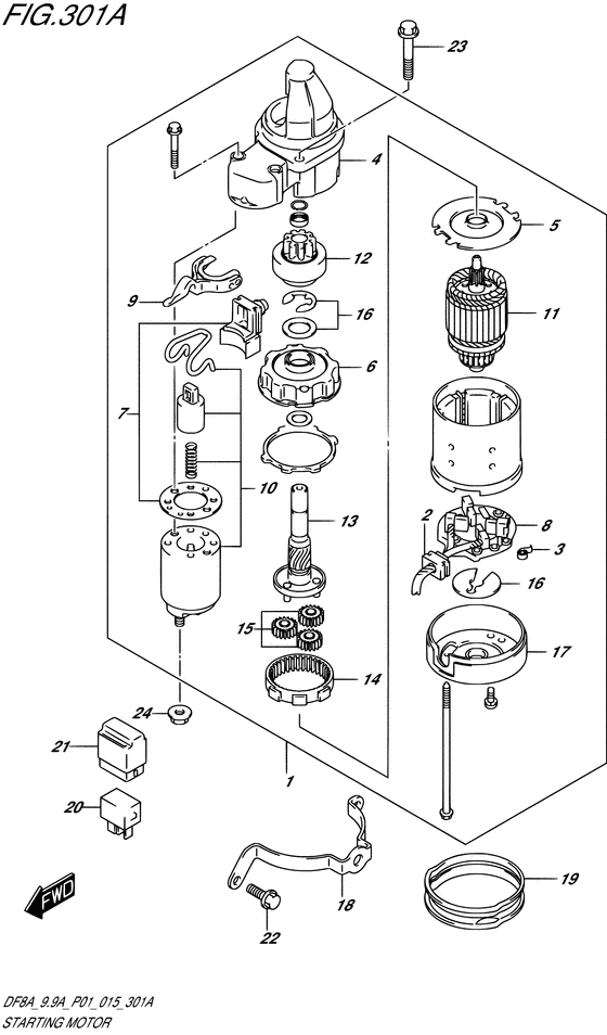 Starting motor