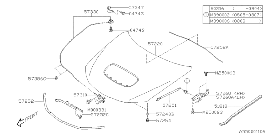 Front hood & front hood lock
