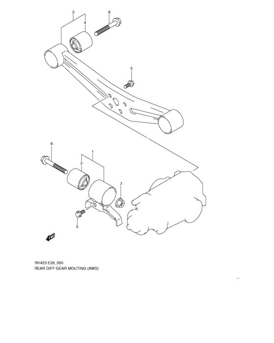 Rear diff gear mounting