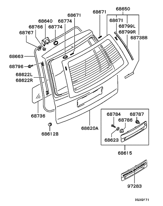 Tailgate panel & glass
