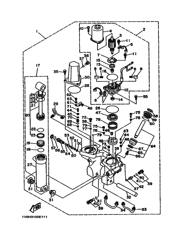 Power trim & tilt assy 1