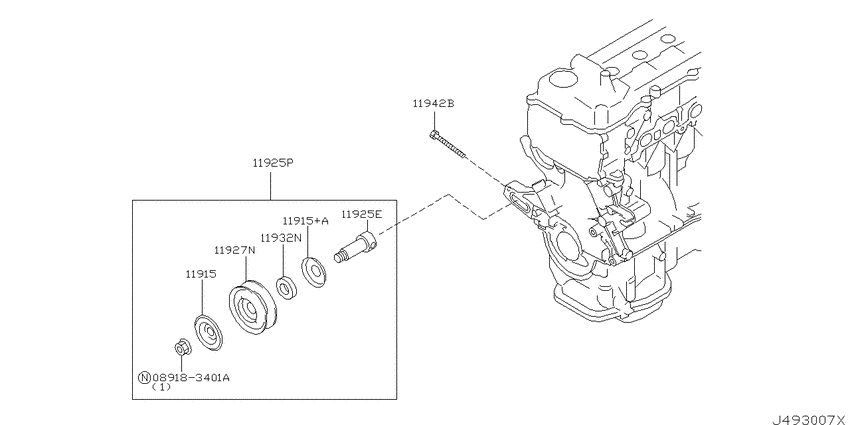 Power steering pump mounting