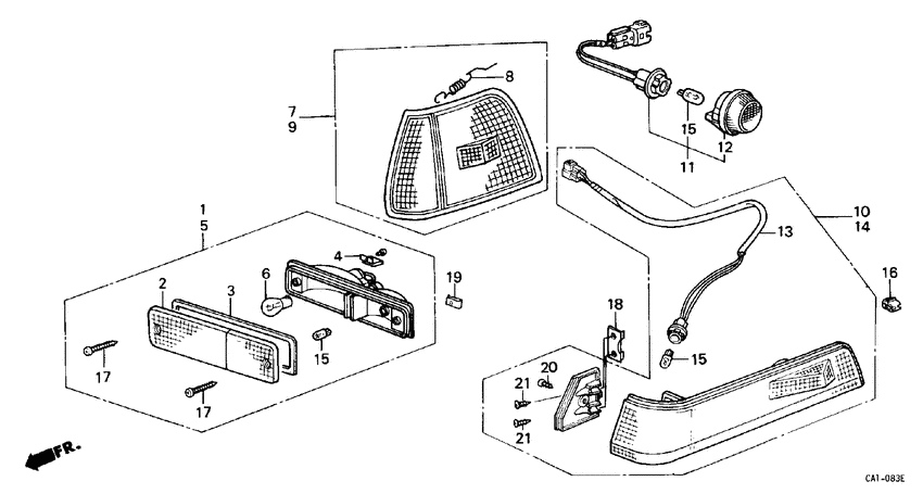 Front combination light