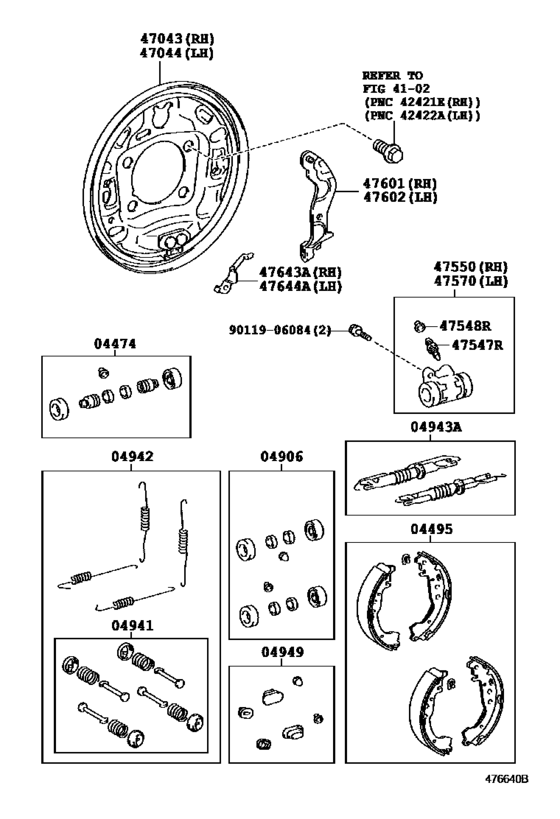 Rear Drum Brake Wheel Cylinder & Backing Plate