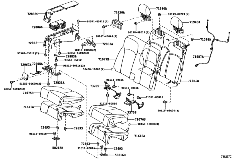 Rear Seat & Seat Track
