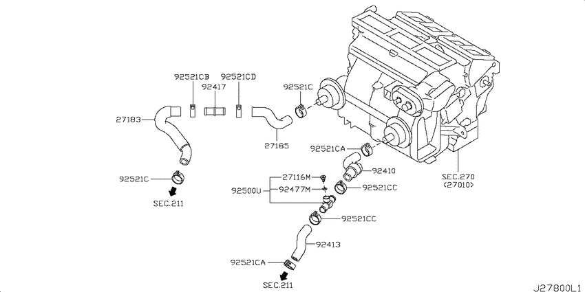 Heater piping