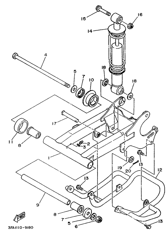 Rear arm. suspension