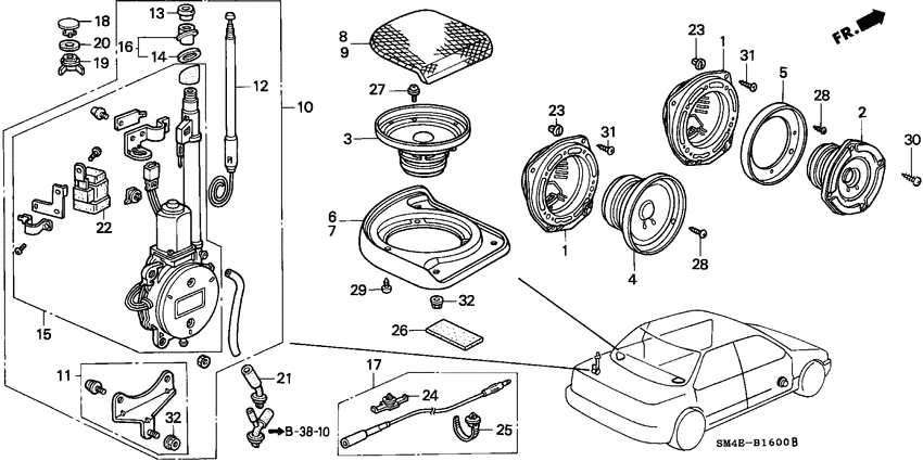 Radio antenna/speaker