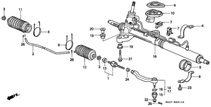 Power steering gear box