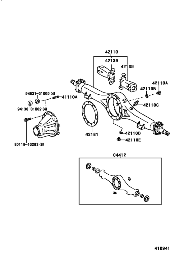 Rear Axle Housing & Differential