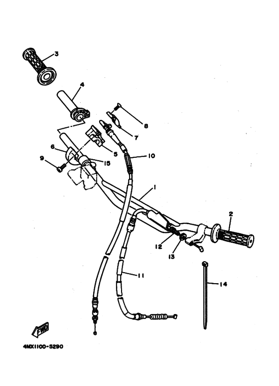 Steering handle & cable