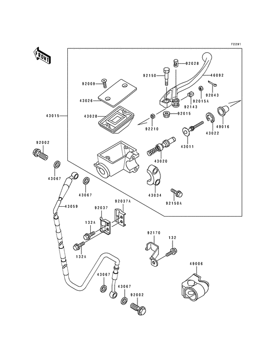 Front master cylinder