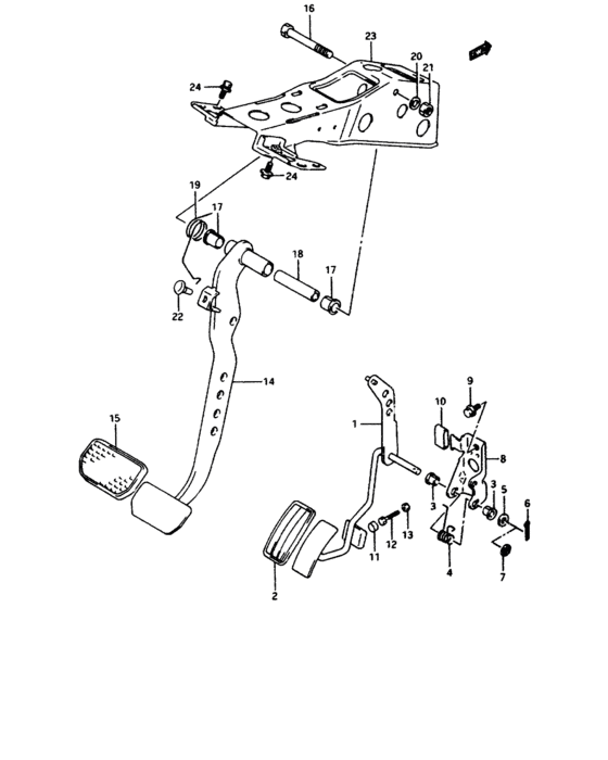 Pedal and pedal bracket