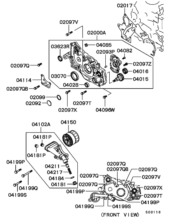 Oil pump & oil filter