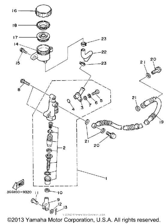 Rear master cylinder