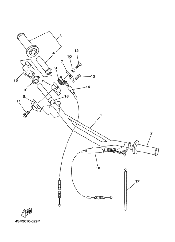 Steering handle & cable