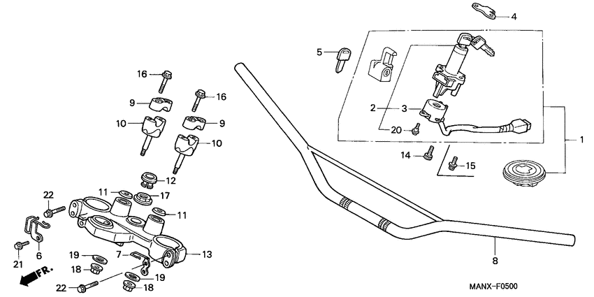 Handle pipe/top bridge