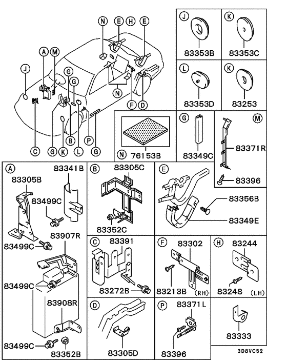 Wiring & attaching parts