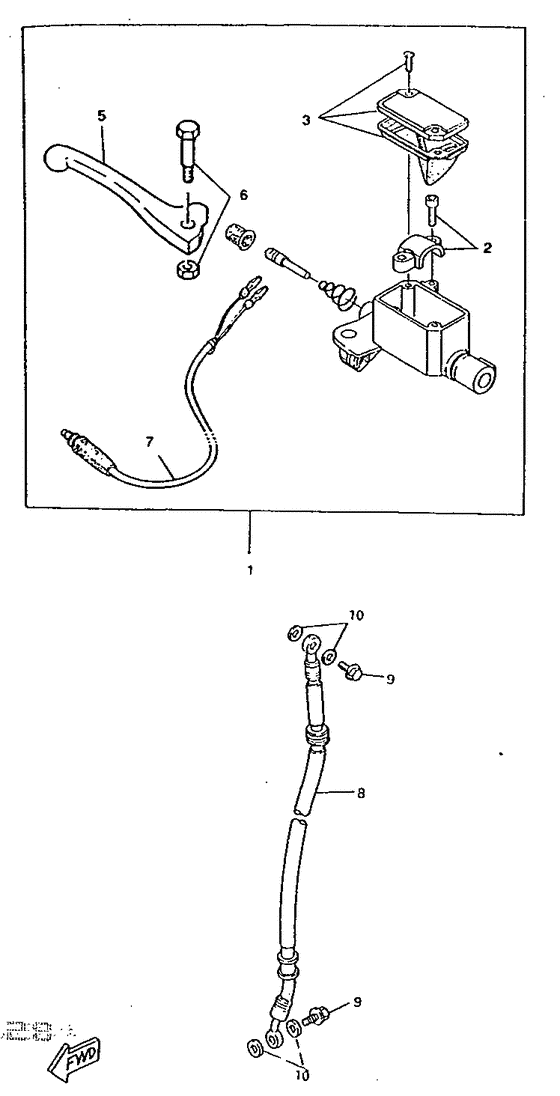 Front master cylinder