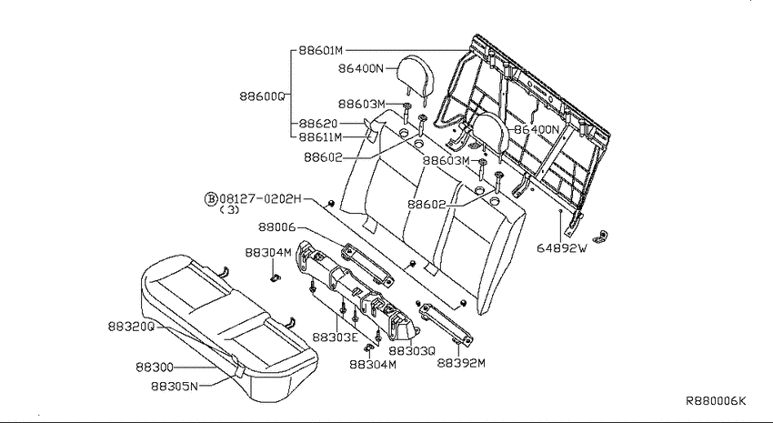Rear seat