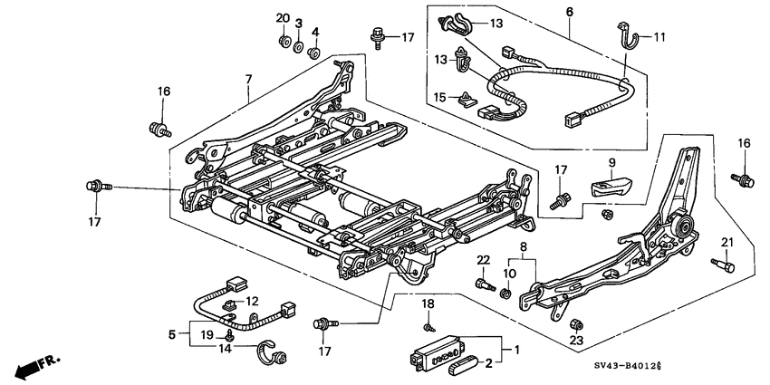 Front seat components