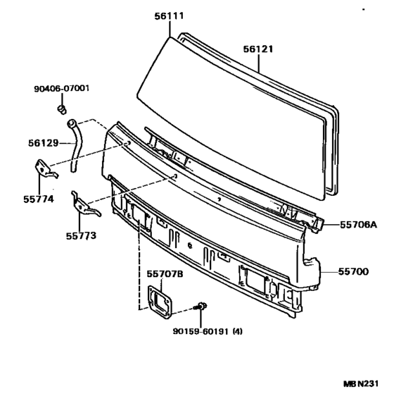 Front Panel & Windshield Glass