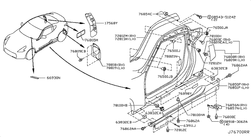 Body side fitting