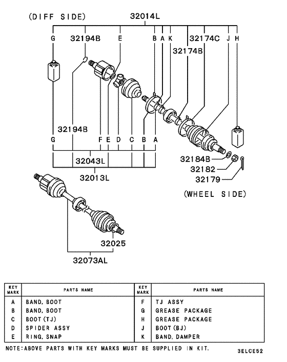 Front axle drive shaft