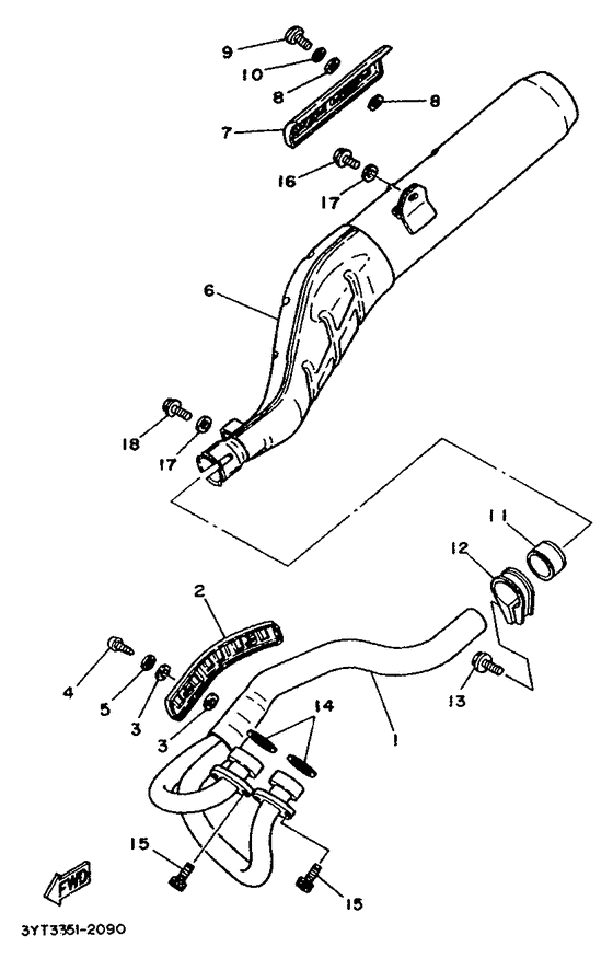 xt350 exhaust