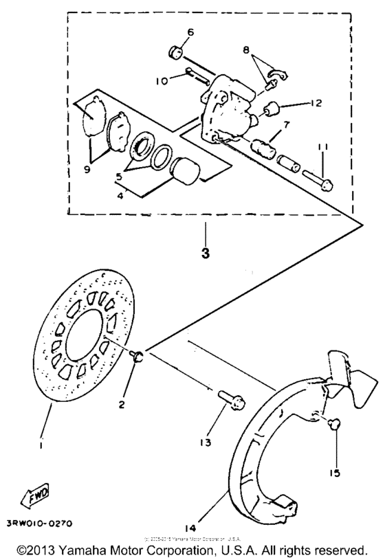Front brake caliper
