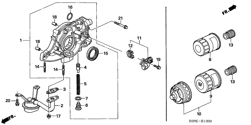 Oil pump/oil strainer