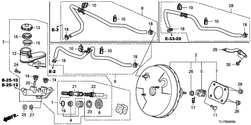 Brake master cylinder/ master power