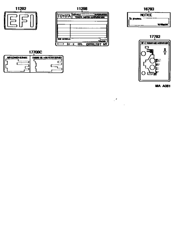 Caution Plate & Name Plate (Engine)