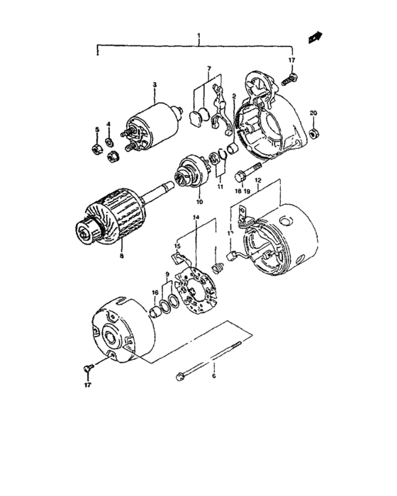 Starting motor