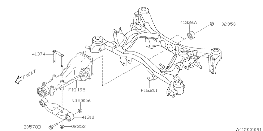 Differential mounting