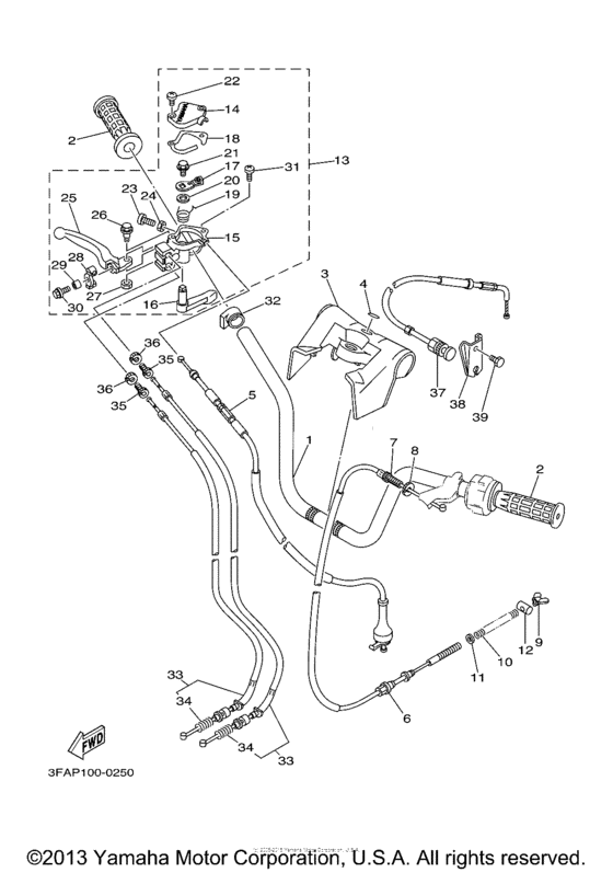 Steering handle & cable