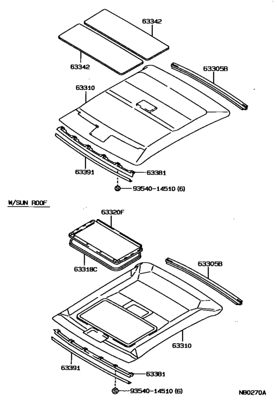 Roof Headlining & Silencer Pad